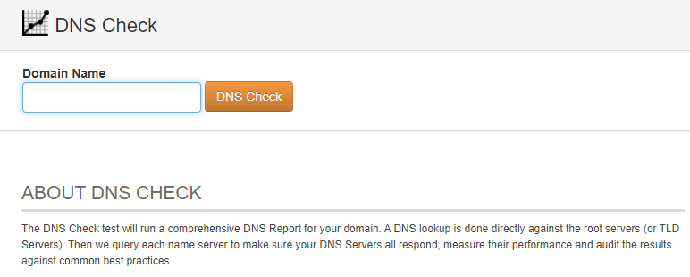 MXToolbox DNS Check tool screenshot