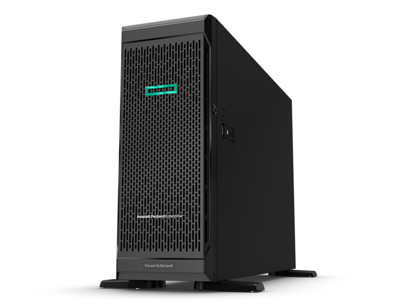 A picture of the ProLiant ML350 Gen10 tower server.