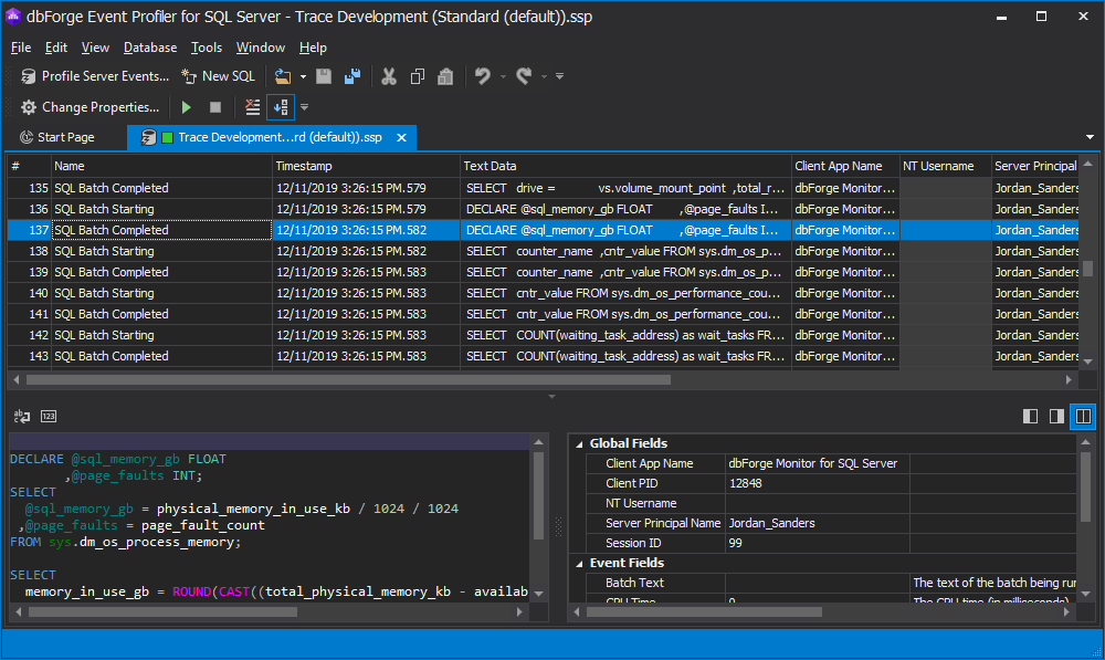 Devart's dbForge Event Profiler for SQL Server allows for trace development.