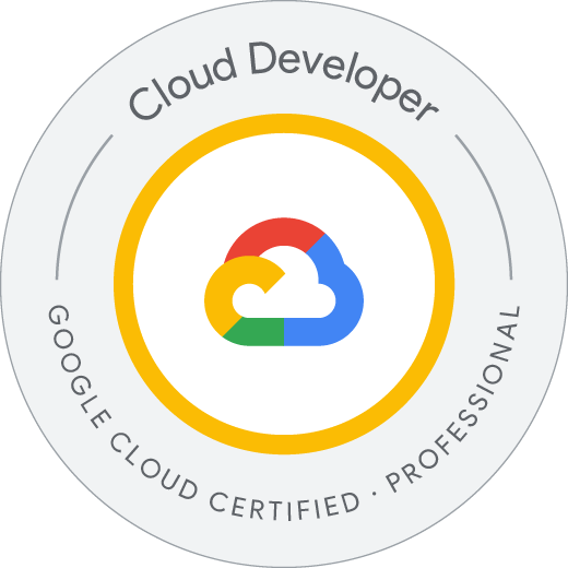Google Cloud Developer certification badge