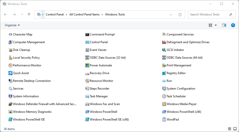 Windows 11 admin tools